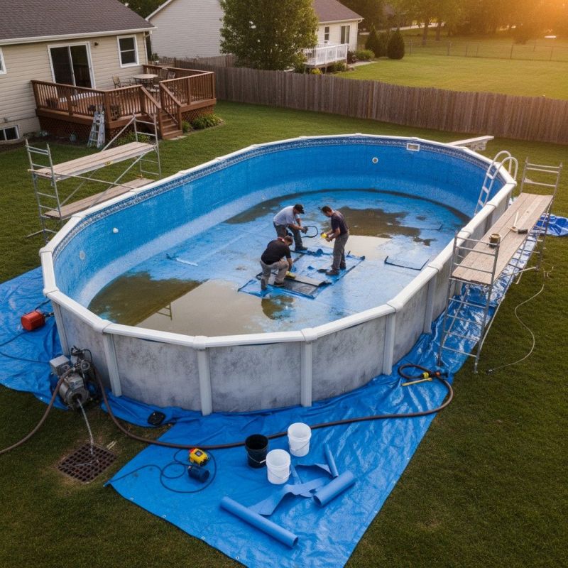 Local Above Ground Pool Installation pros at work