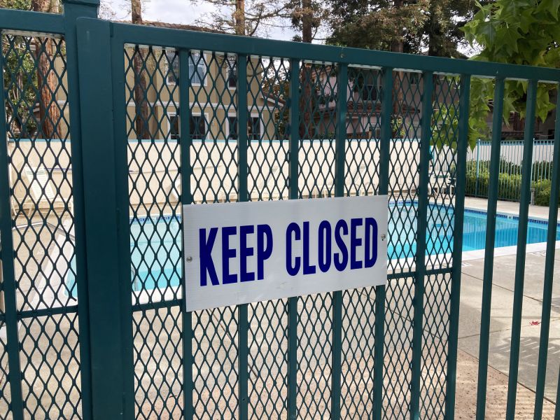 Pool with Safety Fence